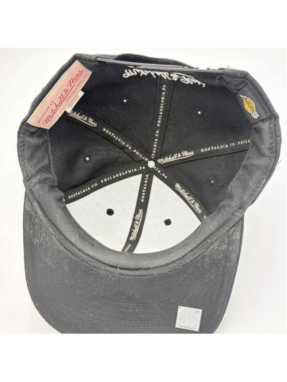 Los Angeles Lakers Black Mitchell & Ness SnapBack Baseball Cap One size